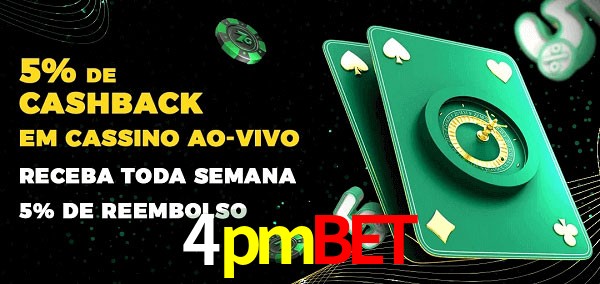 Promoções do cassino ao Vivo 4pmbet
